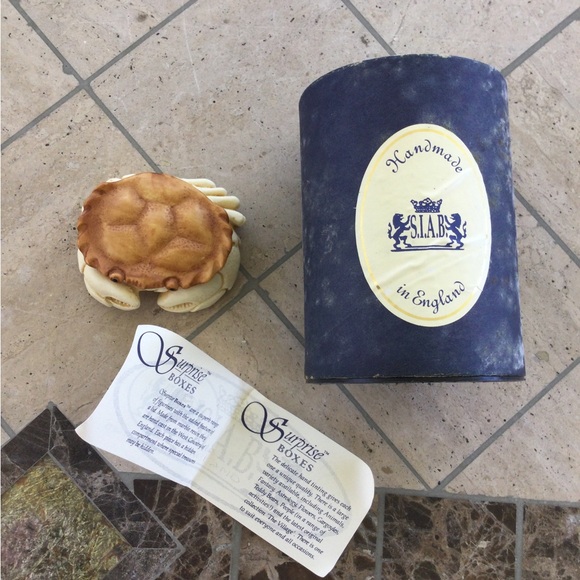 SIAB Trinket Box Resin Crab England Collectable Rare - Picture 4 of 4